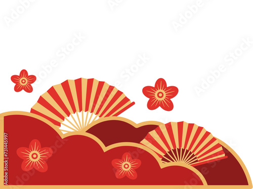 Chinese New Year Border Frame Background 