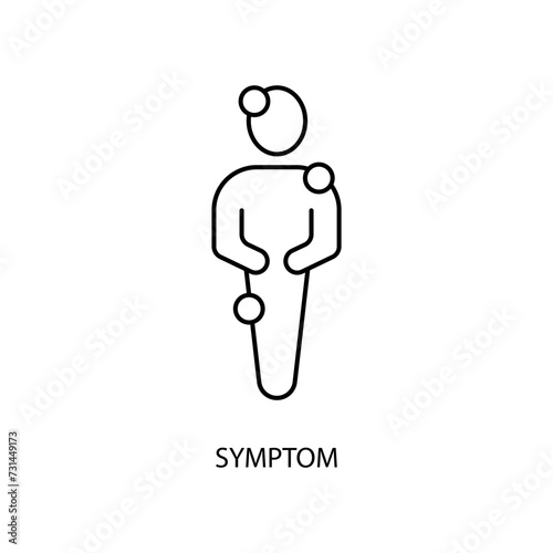 symptom concept line icon. Simple element illustration. symptom concept outline symbol design.