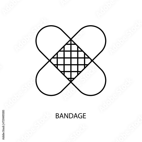 bandage concept line icon. Simple element illustration. bandage concept outline symbol design.