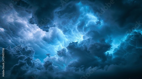 Dark sky during thunderstorm or dark clouds background © Lakkhana