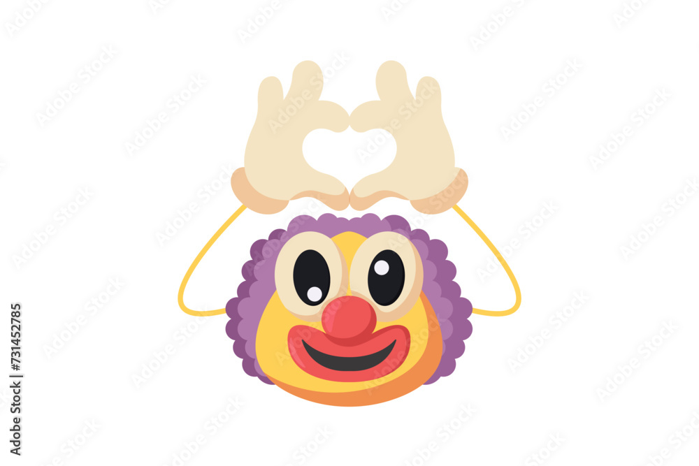 Cute Clown Funny and Weird Sticker Cute Clown Funny and Weird Sticker