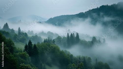 Foggy mountain landscape © Lakkhana