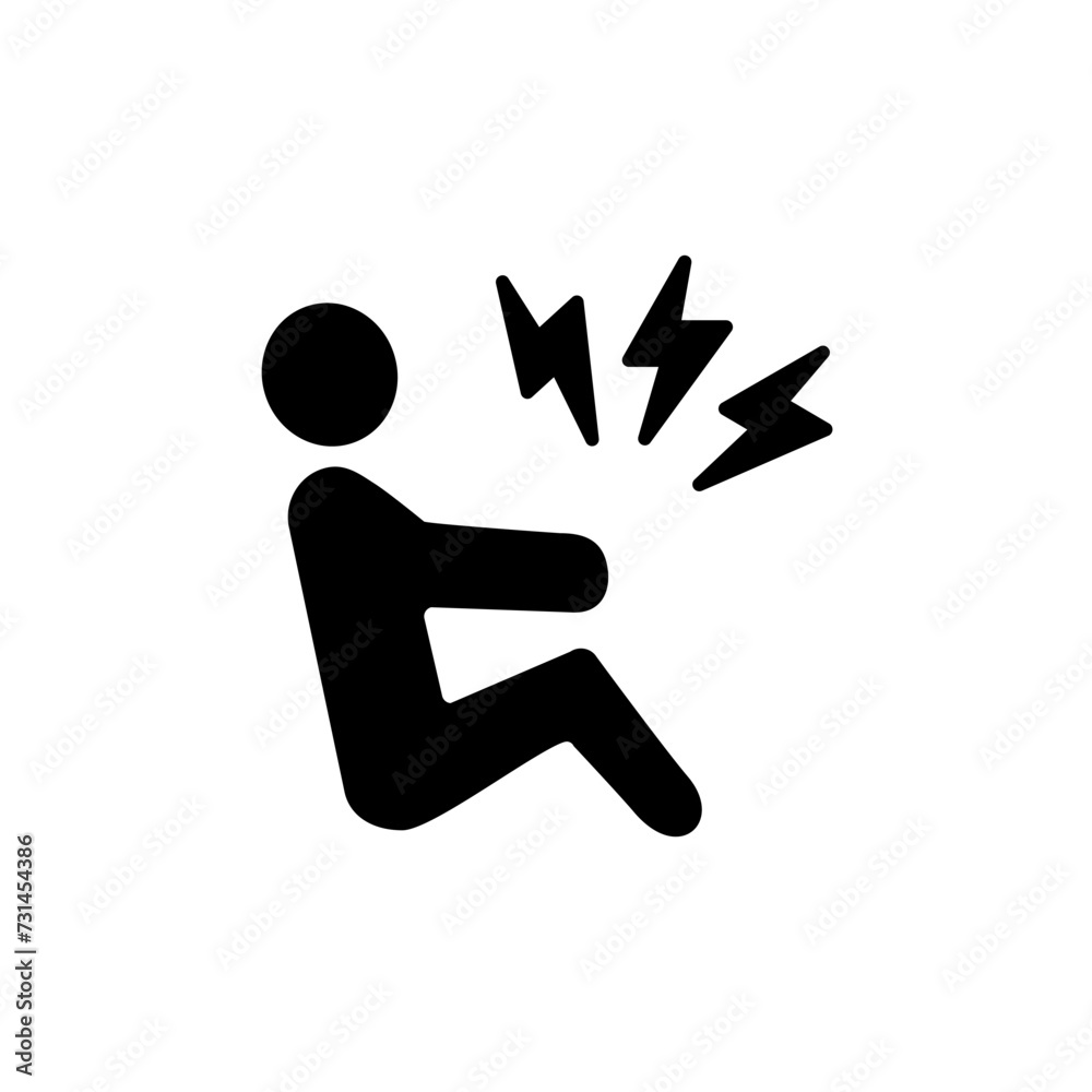 pain concept line icon. Simple element illustration. pain concept outline symbol design. pain concept line icon. Simple element illustration. pain concept outline symbol design.