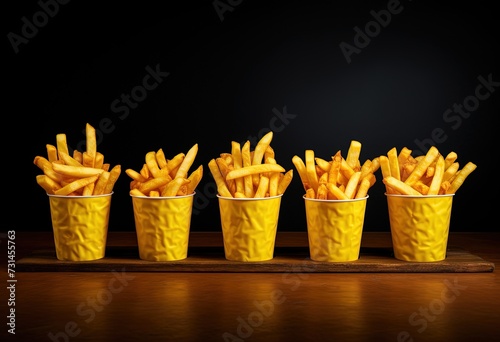 Golden Crisp  Tempting French Fries  Isolated on a Pristine White Background. Delight in the Irresistible Crunch and Flavorful Seasoning of These Classic Fries  Perfectly Captured for Your Culinary Pl