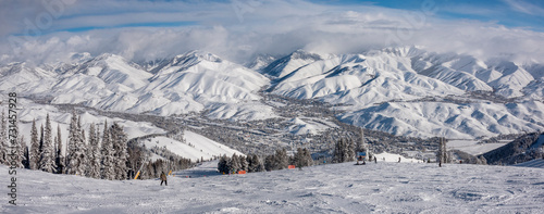 Skiing in Sun Valley, Idaho.