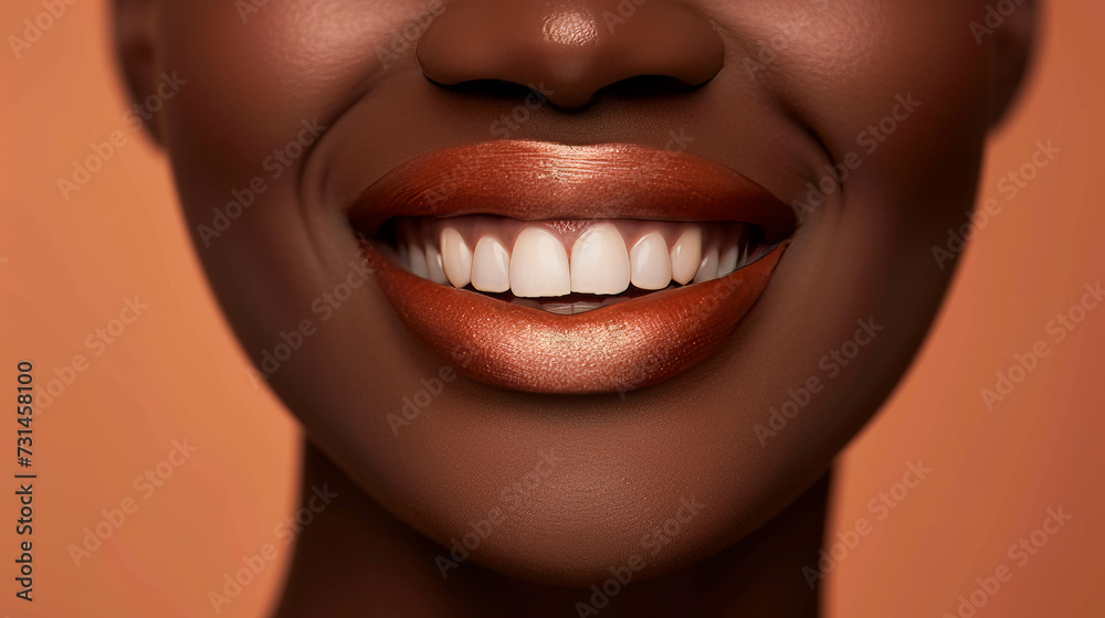 Close Up Portrait of Woman With Red Lipstick Close Up Portrait of Woman With Red Lipstick