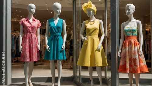 windows display mannequin summer fashion