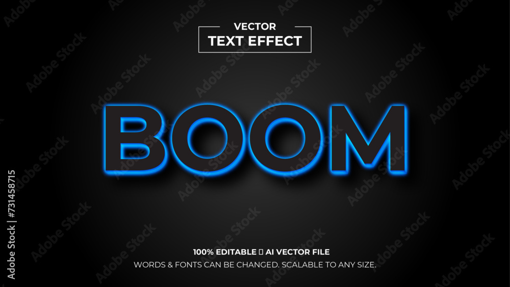 3d editable text effect premium vector. Editable text style effect. 3d Text emblem for advertising, branding, business logo cover of presentation banner, cover, poster. vector illustration