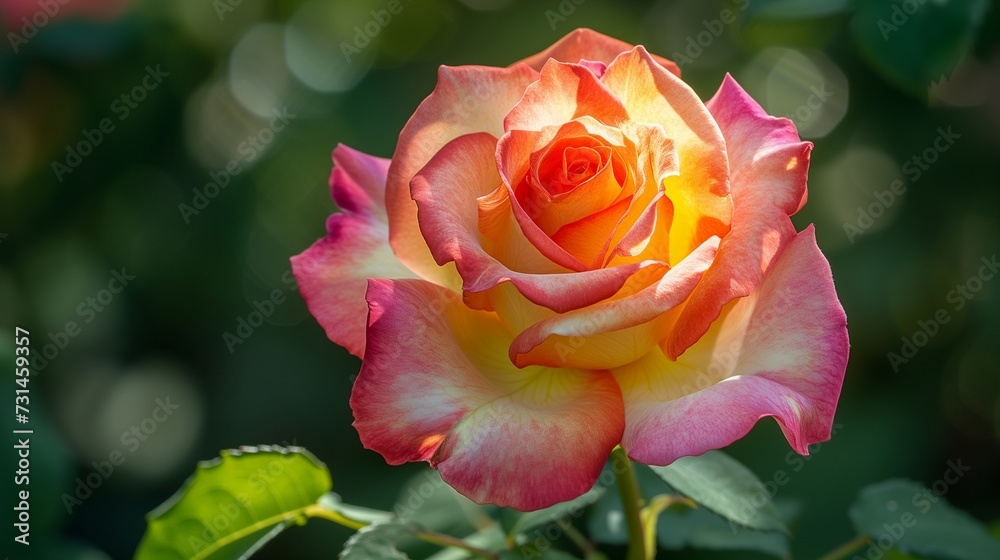 Nestled within a garden, a stunning bicolored rose unfurls its petals in a breathtaking display of contrasting hues. Nestled within a garden, a stunning bicolored rose unfurls its petals in a breathtaking display of contrasting hues.