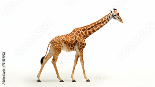 A curious giraffe with a long neck