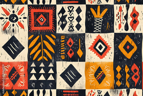 tribe seamless pattern for fashionable modern wallpapers or textile photo
