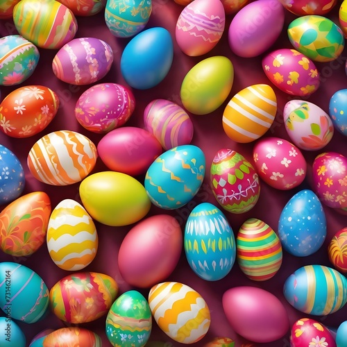 Colorful easter eggs background,Happy Easter Concept: Cheerful Background with Colorful Eggs,Festive Springtime: Colorful Eggs Pattern for Easter