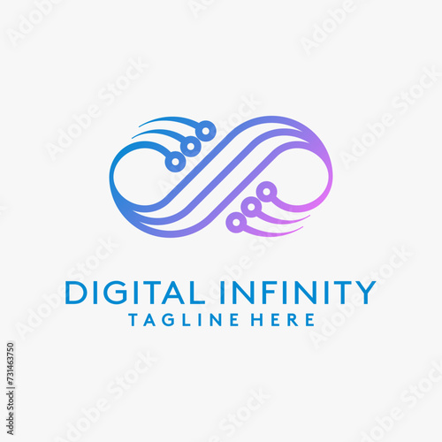 Digital infinity logo design