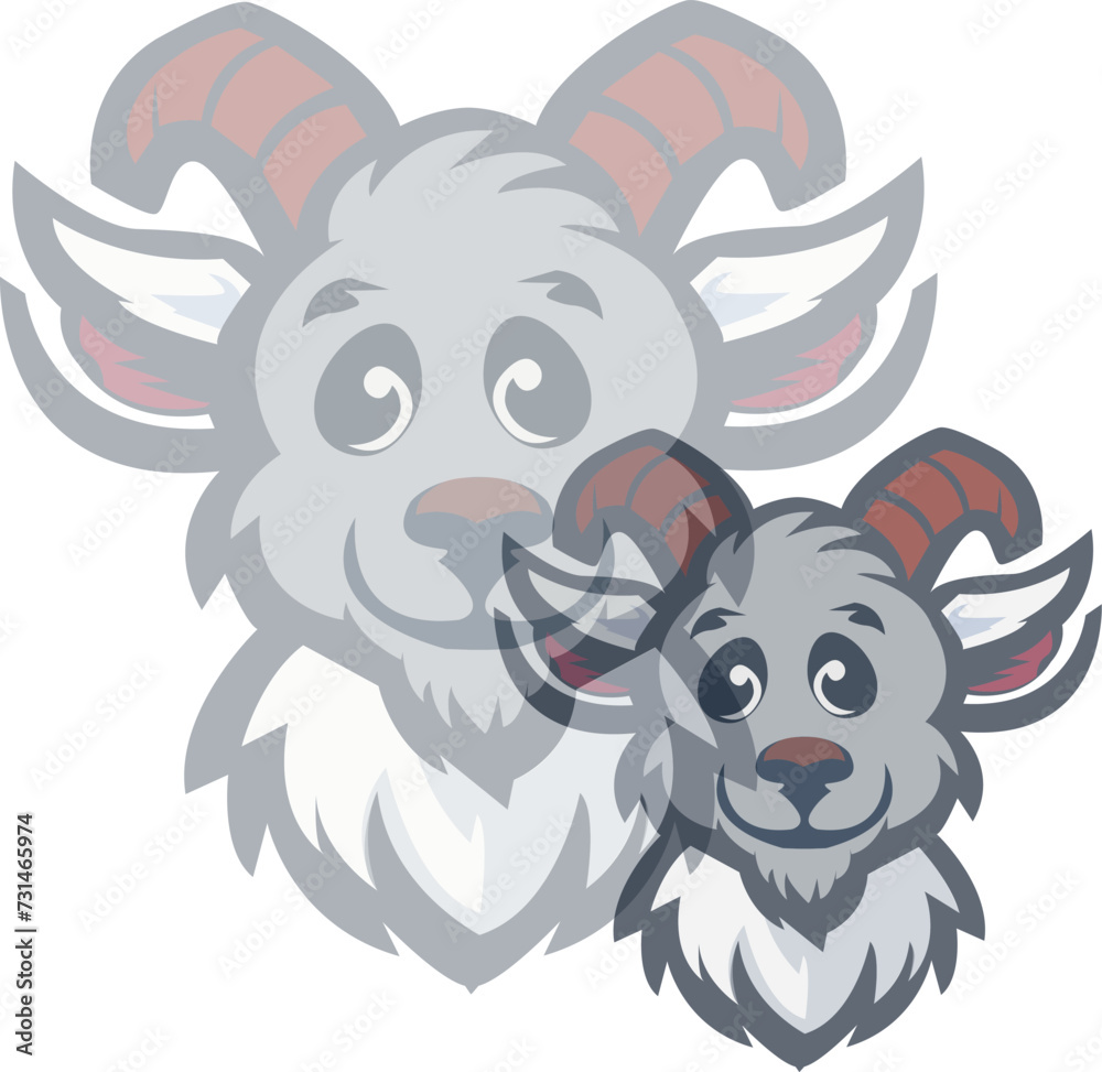 Obraz premium Dog logo with shadow on white background.