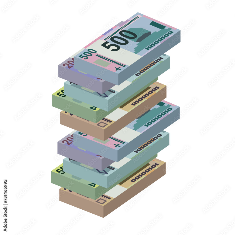 Belarusian ruble Vector Illustration. Belarus money set bundle banknotes. Paper money 20, 50, 100, 200, 500 BYN. Flat style. Isolated on white background. Simple minimal design. Belarusian ruble Vector Illustration. Belarus money set bundle banknotes. Paper money 20, 50, 100, 200, 500 BYN. Flat style. Isolated on white background. Simple minimal design.