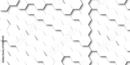 White pattern of hexagons Abstract background with hexagons. Geometrics hexagon polygonal pattern web cell background vector. seamless bright white honeycomb background.	 photo