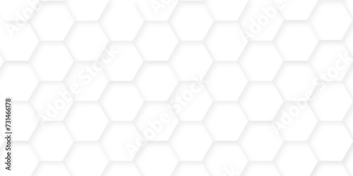 White pattern of hexagons Abstract background with hexagons. Geometrics hexagon polygonal pattern web cell background vector. seamless bright white honeycomb background. 