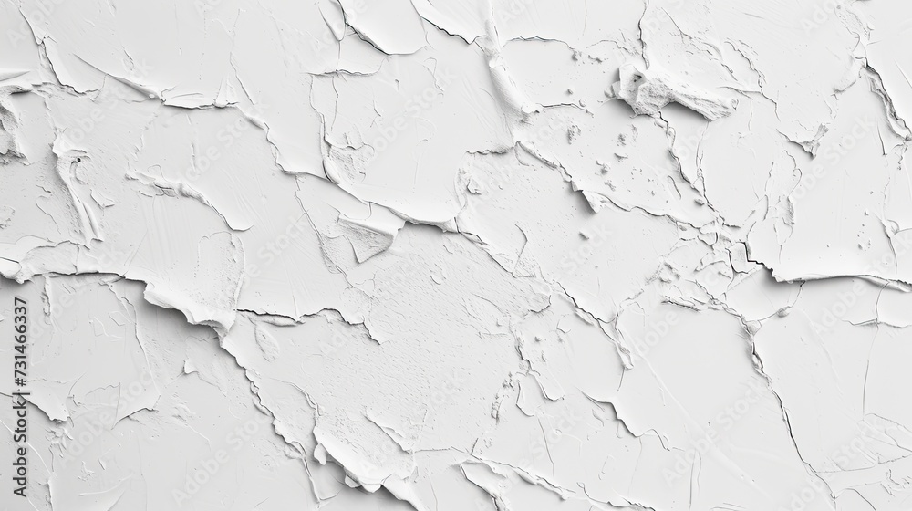 White textured putty wall. Rough, uneven plaster, grunge background