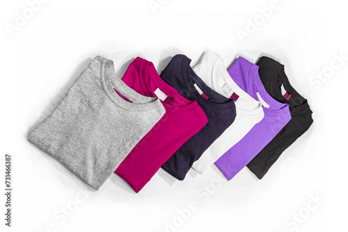 colorful isolated Round neck t-Shirts 