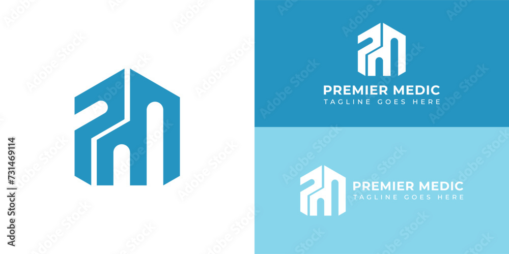 Abstract initial PM or MP Letter Logo Design polygon round Monogram Icon Vector Template presented with multiple background colors. The logo is suitable for a medical business company logo design Abstract initial PM or MP Letter Logo Design polygon round Monogram Icon Vector Template presented with multiple background colors. The logo is suitable for a medical business company logo design