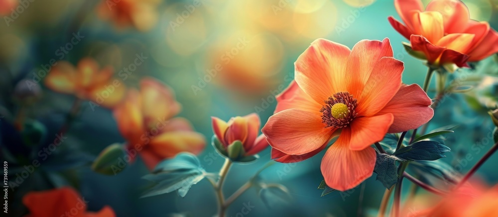 A field is filled with a variety of vibrant red flowers known as Blanket flowers, a beautiful herbaceous plant species with stunning petals. A field is filled with a variety of vibrant red flowers known as Blanket flowers, a beautiful herbaceous plant species with stunning petals.