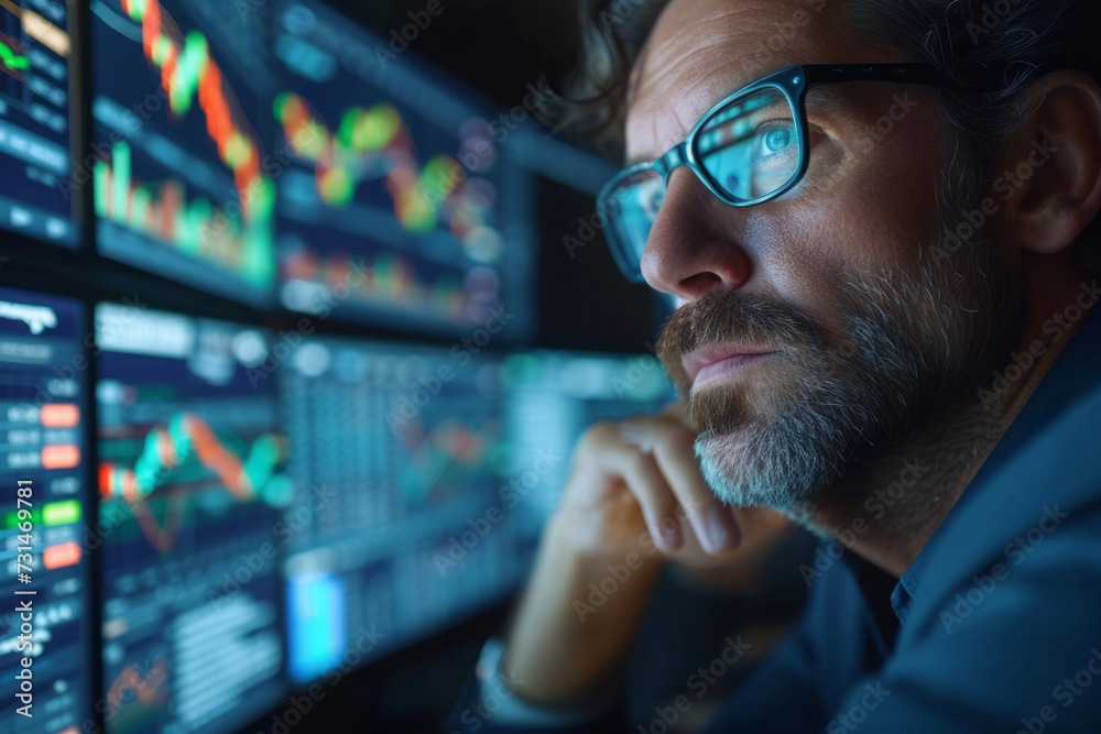 Expert analyzing data business analysis and Data Management System close-up Expert analyzing data business analysis and Data Management System close-up
