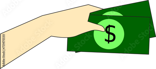 Hand Giving Dollar