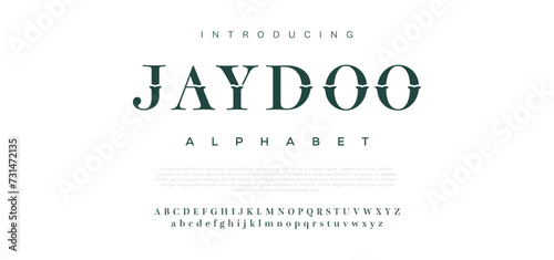 Jaydoo Futuristic geometric font with numbers. Eps10 vector.