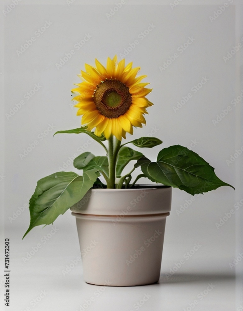 Obraz premium sunflower in a pot