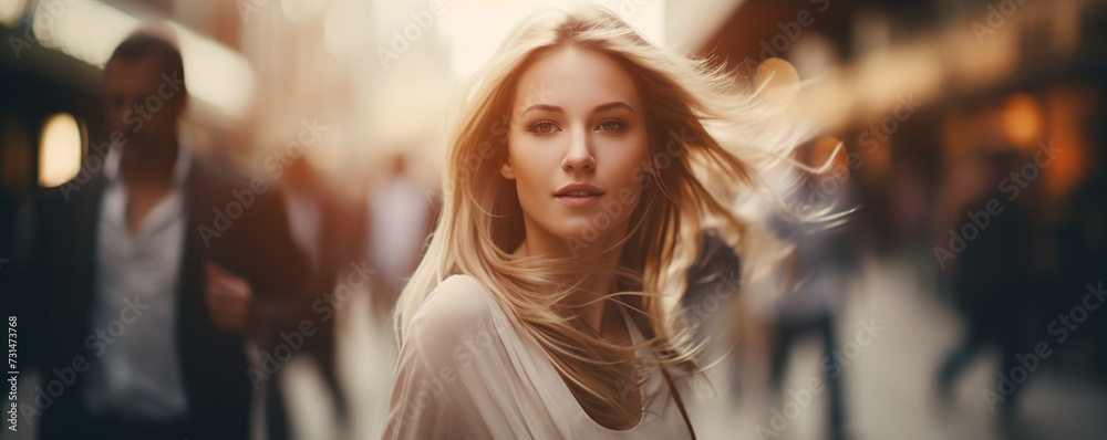 portrait of a woman in the city portrait of a woman in the city