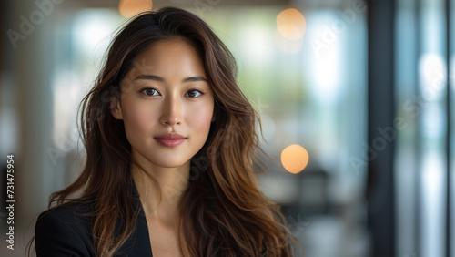 Confident Asian Businesswoman Leading Corporate Meeting