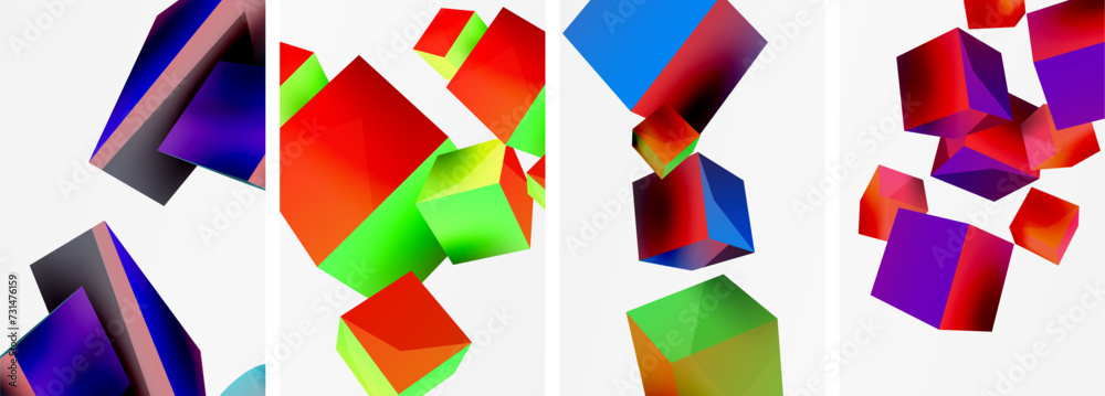 Flying 3d shapes, cubes and other geometric elements background design for wallpaper, business card, cover, poster, banner, brochure, header, website Flying 3d shapes, cubes and other geometric elements background design for wallpaper, business card, cover, poster, banner, brochure, header, website