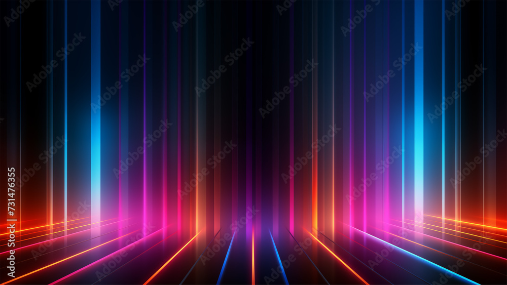 abstract line light neon colorful glowing in the dark background abstract line light neon colorful glowing in the dark background