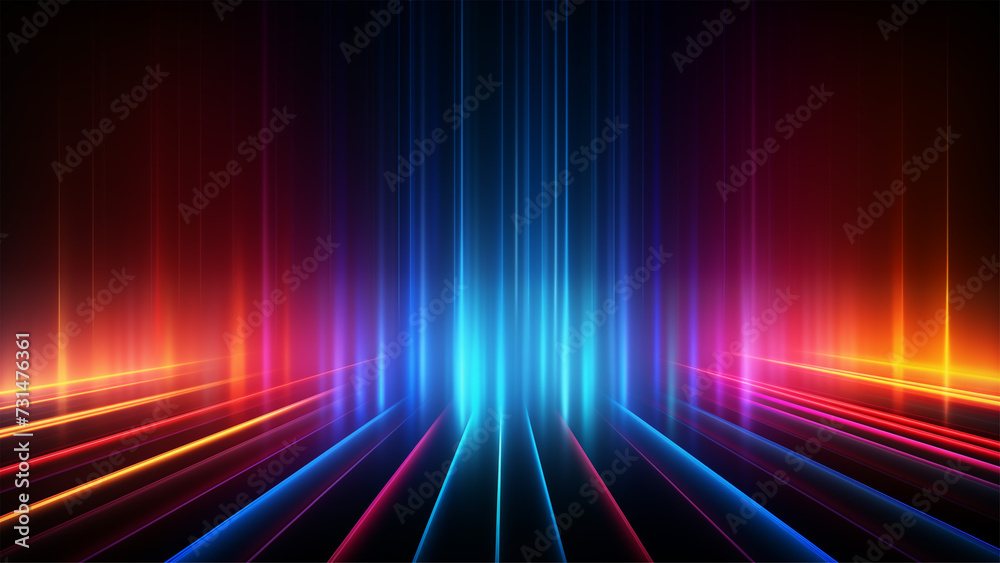 abstract line light neon colorful glowing in the dark background abstract line light neon colorful glowing in the dark background