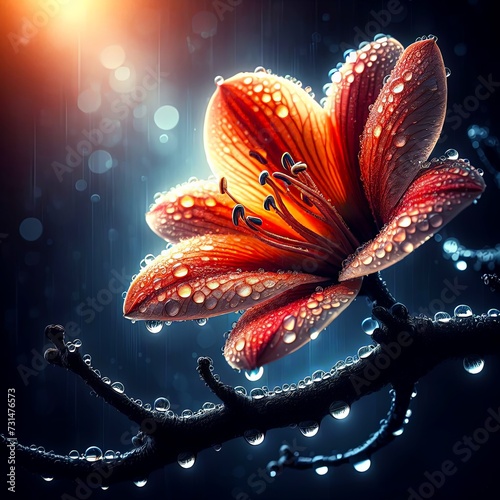 lily flower in water