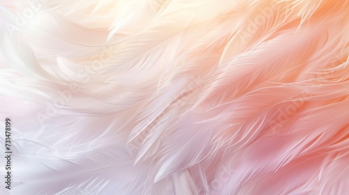 Beautiful Blur Bird chicken feather texture for background Abstract, soft color.
