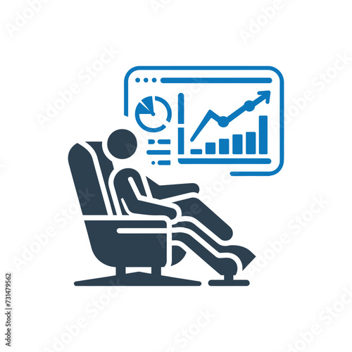 Reclining Chair Icon, Waiting room icon