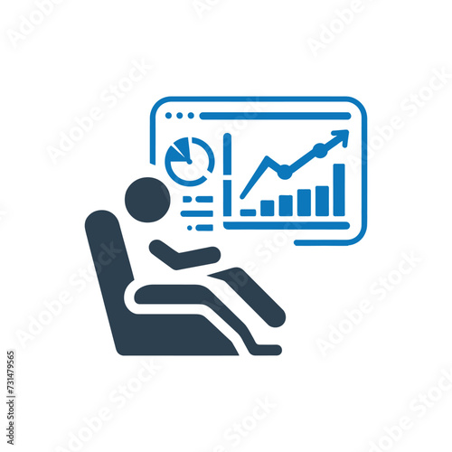Reclining Chair Icon, Waiting room icon