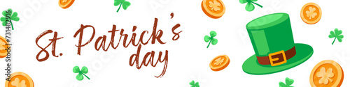 Saint Patrick Day seamless pattern. Patrick Day pattern. Irish background.
