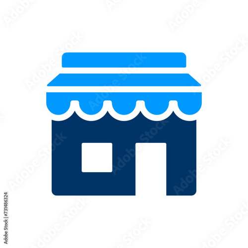 Supermarket icon. Vector illustration isolated on white background.