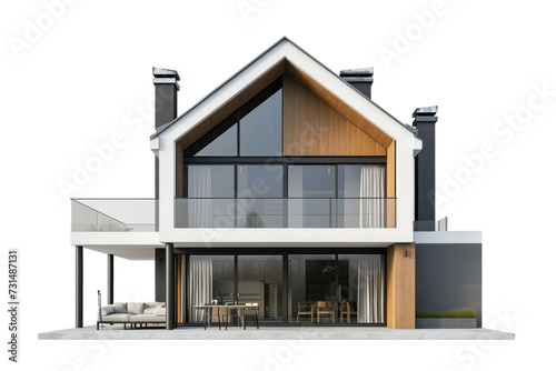 Modern architecture house model isolated on backrgound, stylish minimal house, modern contemporary desgin concept.