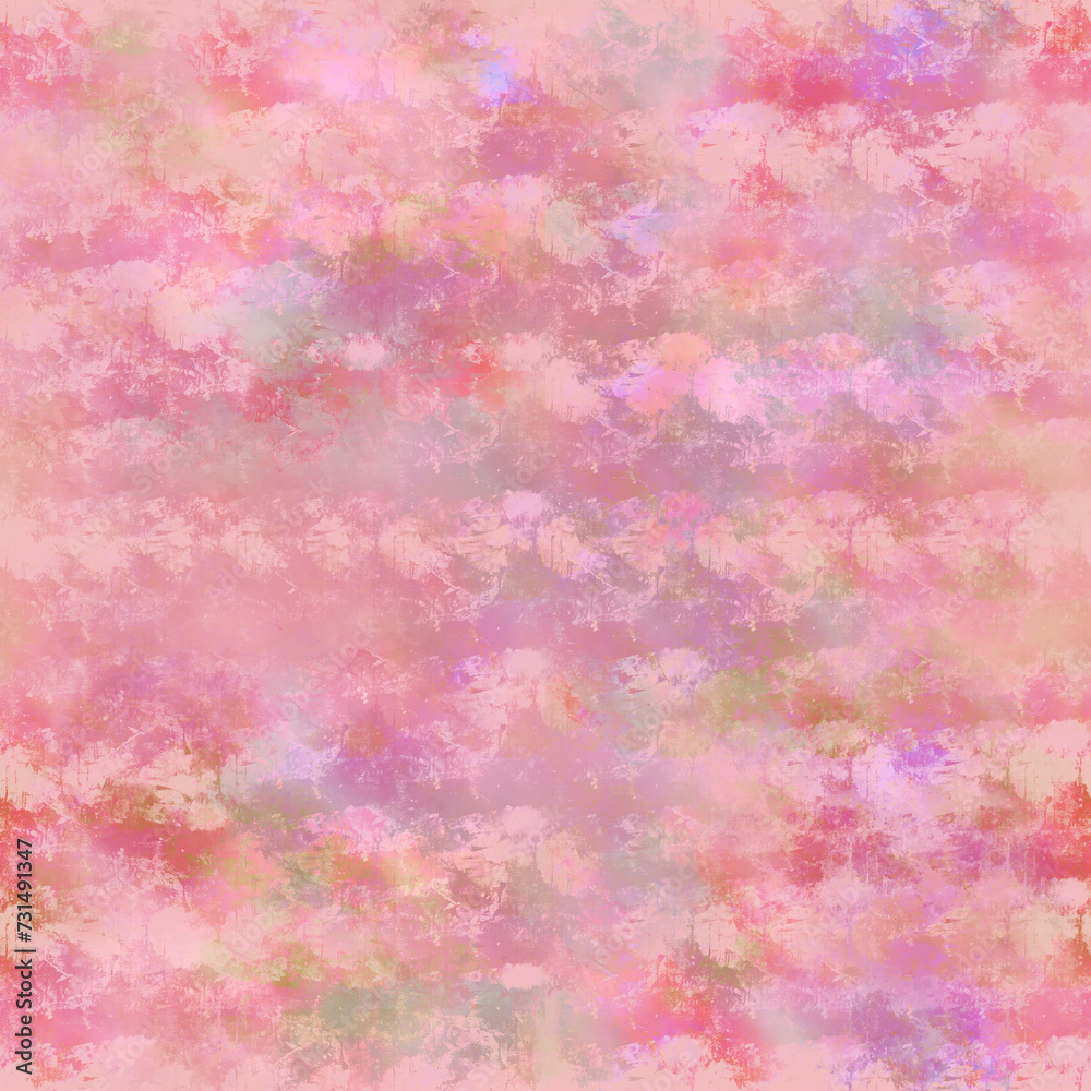 Watercolor transparent effect Modern abstract blurred painted layered seamless background in pink, peach, red, purple