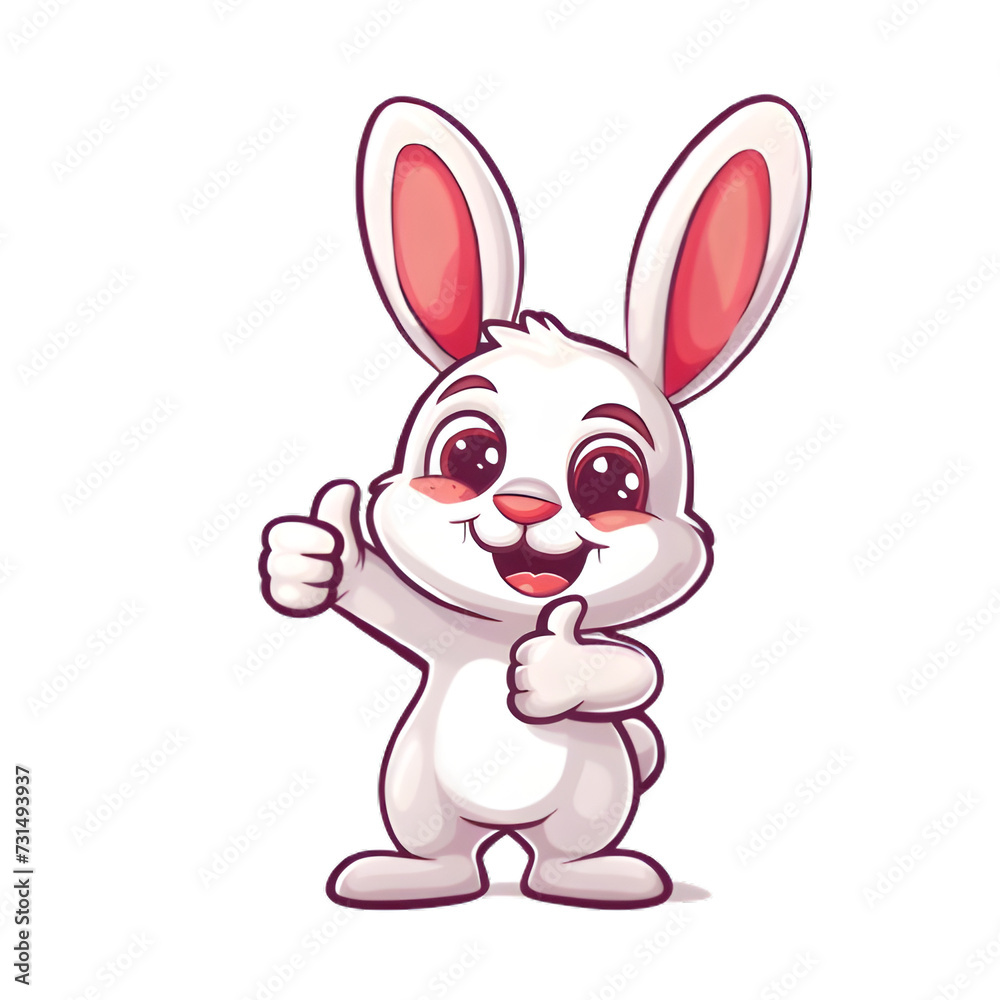 うさぎがthumbs up, いいねと親指を立ててgoodポーズしているイラスト
うさぎがthumbs up, いいねと親指を立ててgoodポーズしているイラスト