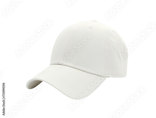 white baseball cap isolated, on white background