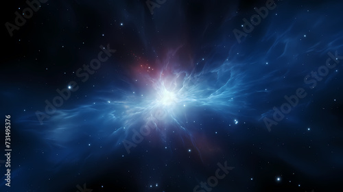 Star system background in the sky, 3D collection of stars in the universe © jiejie