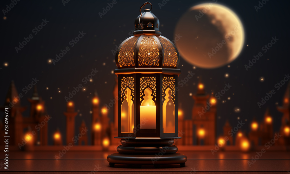Islamic lantern as a concept for Ramadan Islamic lantern as a concept for Ramadan