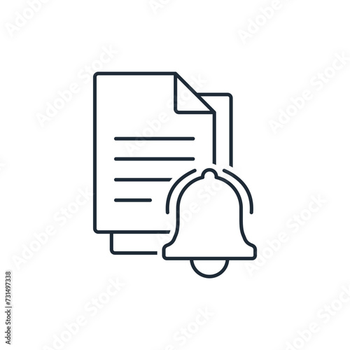 Urgent and immediate document.Vector linear icon isolated on white background.