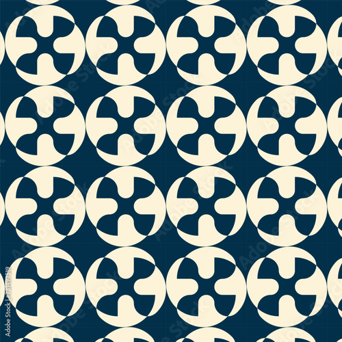 seamless pattern with fan shape and dark color design