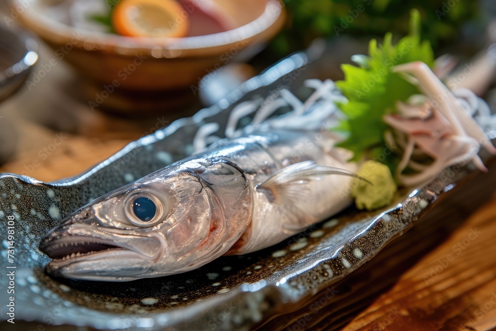 Fresh fish ready for cooking, evoking culinary inspiration Fresh fish ready for cooking, evoking culinary inspiration