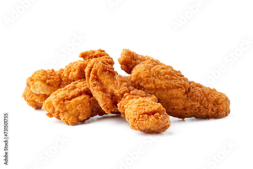 Deep fied chicken wings isolated on white
